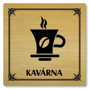Kavárna, 100x100mm, zlatá, Nebraska